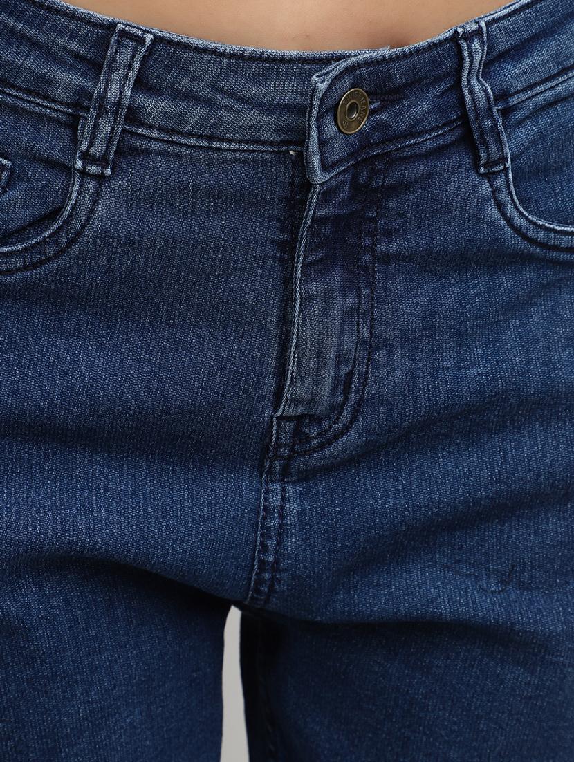 women dark blue denim jean - 20419936 - Standard Image - 5