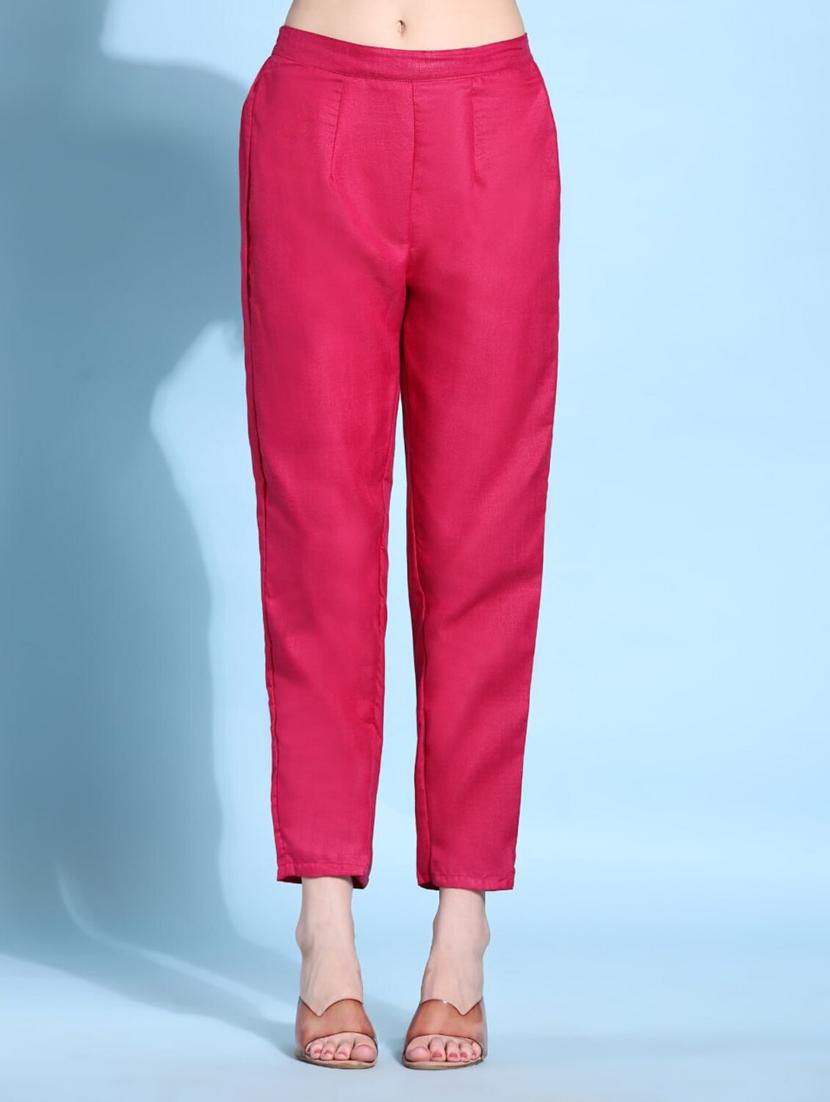 women pink round neck kurta pant set - 20420850 - Standard Image - 3