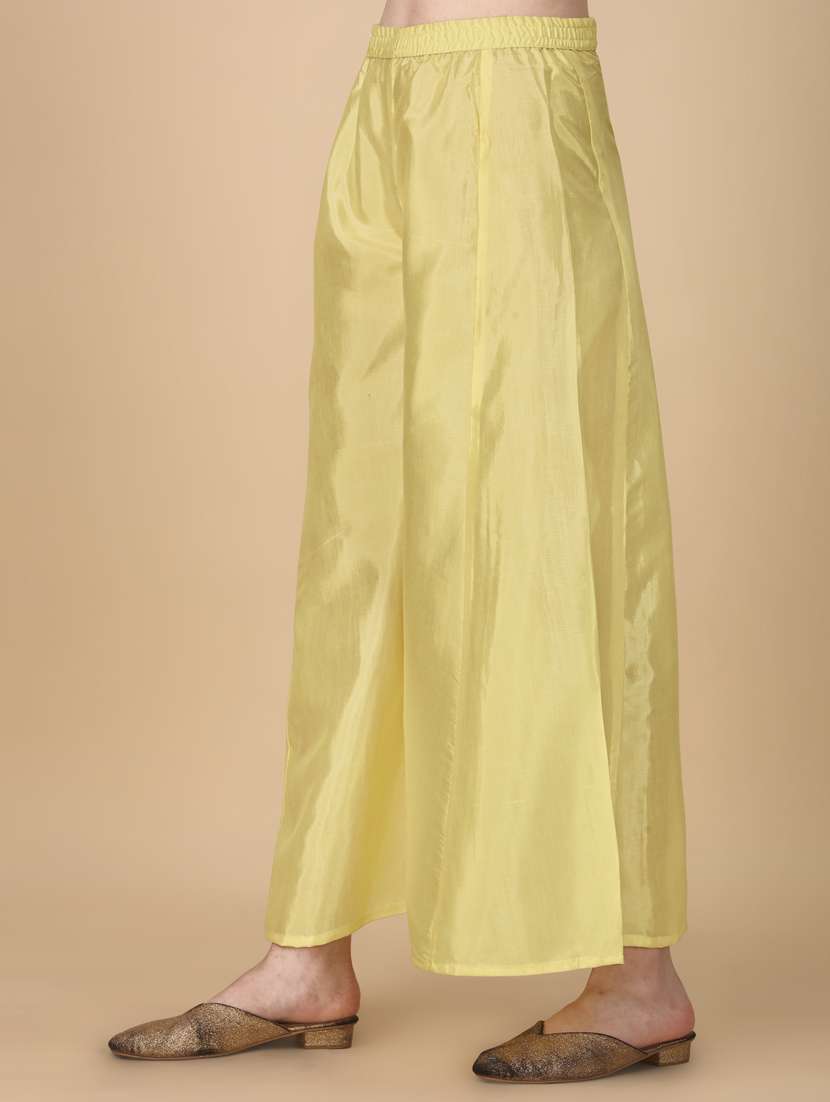 women yellow kurta palazzo set with dupatta - 20420863 -  Standard Image - 3