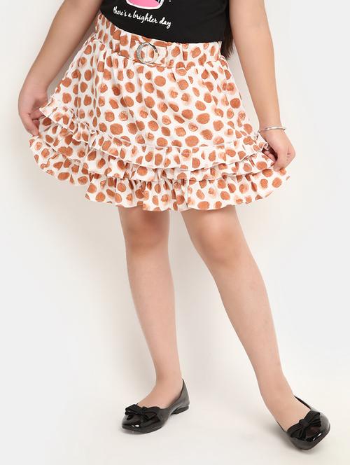 white polka dots flared skirt - 20420948 -  Standard Image - 0