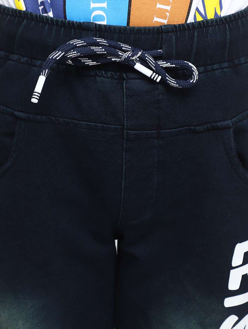 boys blue typography denim  jeans - 20421109 -  Standard Image - 5