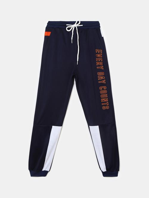 boys blue cotton casual trouser - 20421127 - Standard Image - 0