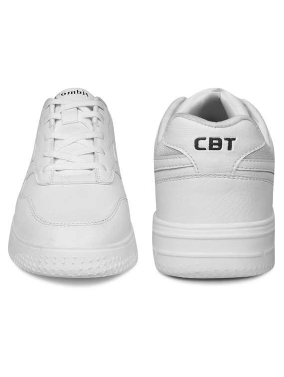 men solid white lace up sneaker - 20422280 -  Standard Image - 3