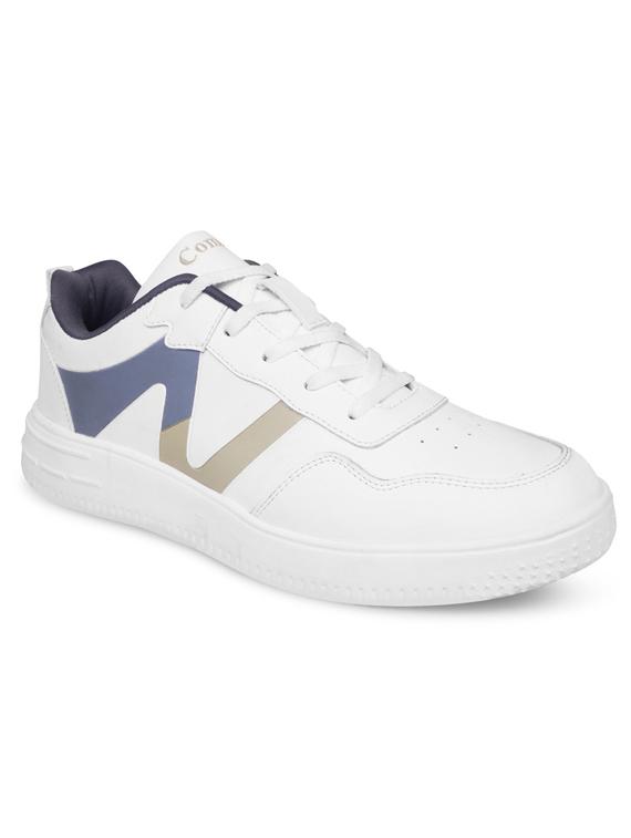 men printed white lace up sneaker - 20422301 - Zoom Image - 0