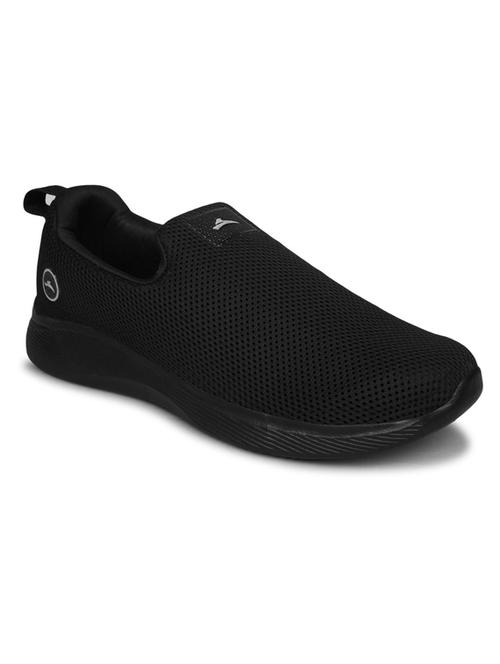 men solid black casual slip on - 20422314 - Standard Image - 0
