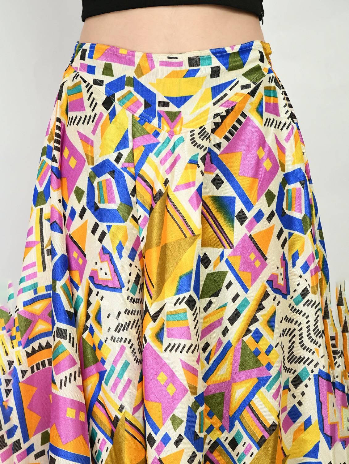 multi colored printed long skirt - 20422414 - Standard Image - 3