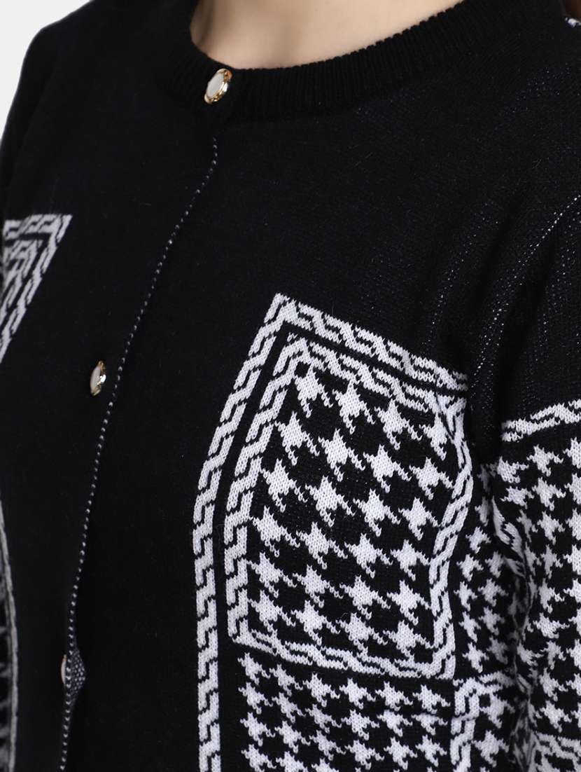 women's multi colored acrylic cardigan - 20422610 -  Standard Image - 5