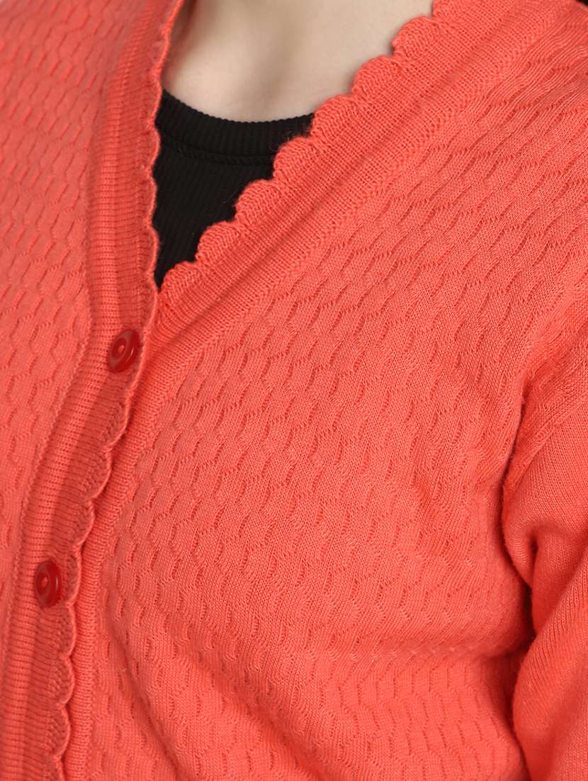 women's coral polyester cardigan - 20422643 -  Standard Image - 5