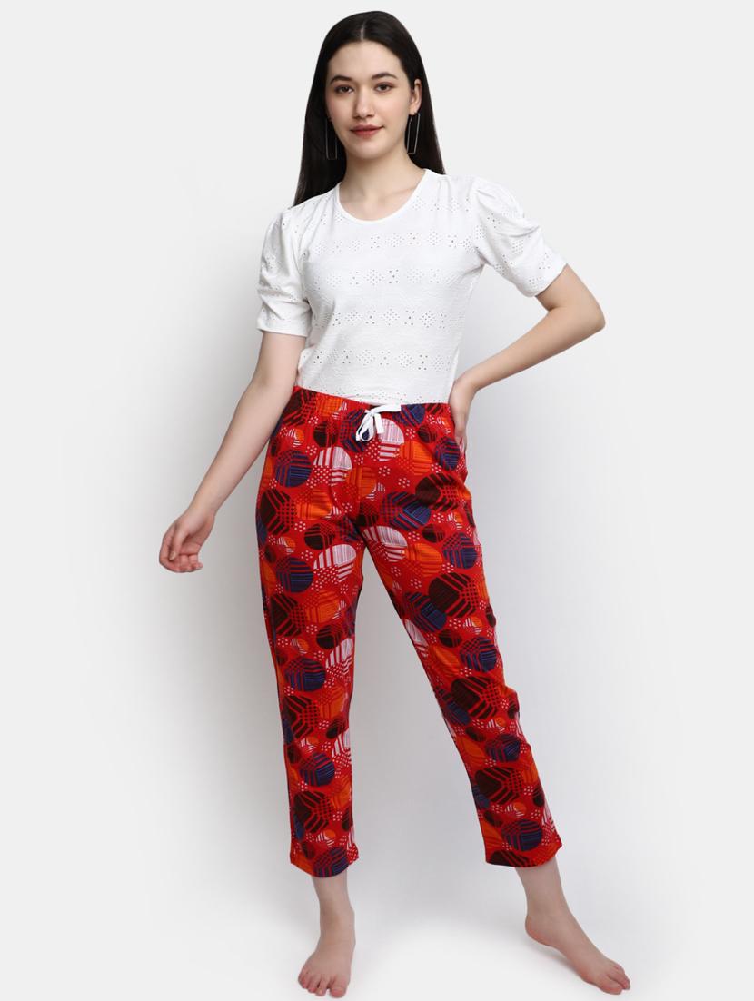 women multi color cotton yoga pants - 20422787 - Standard Image - 3