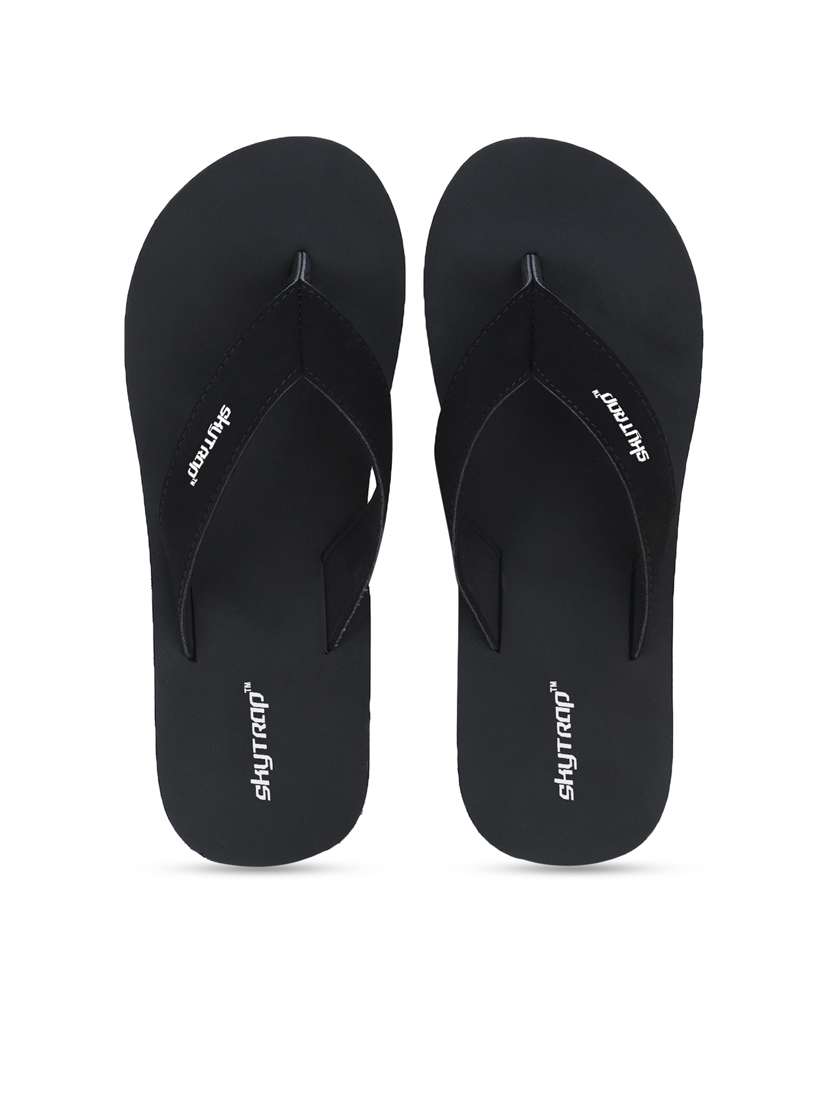men solid black slipper - 20424023 -  Standard Image - 3