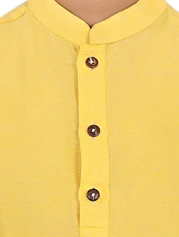 boys mandarin collar long sleeve kurta - 20424100 - Standard Image - 3