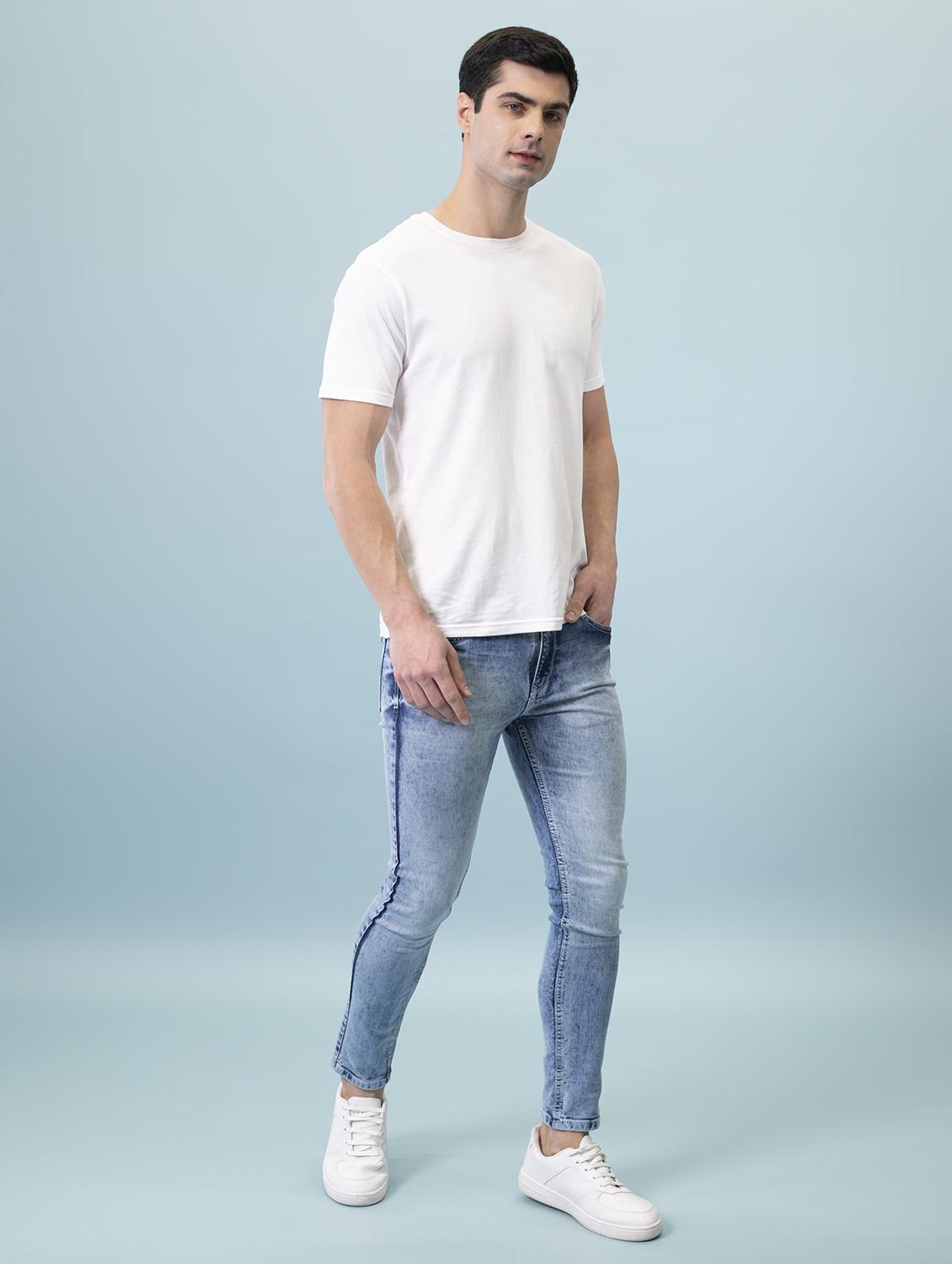 mens slim fit plain jeans - 20424552 - Standard Image - 3