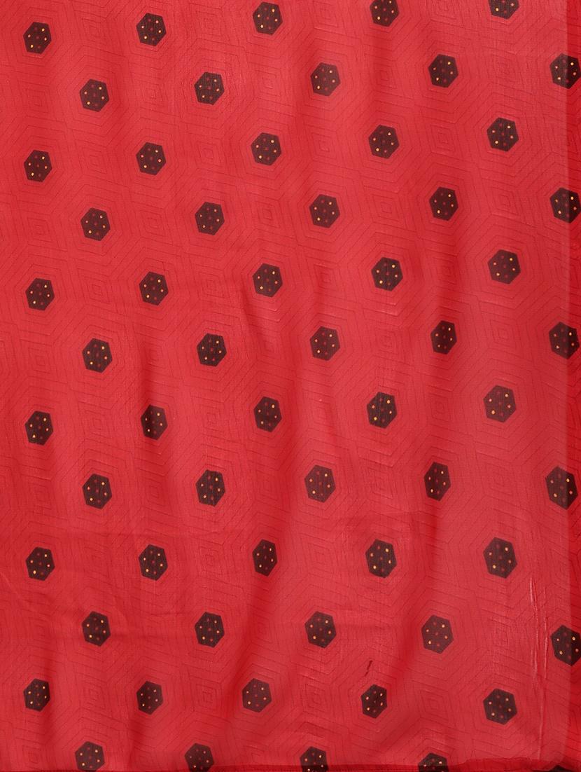 women's printed red colored saree - 20424656 - Standard Image - 5