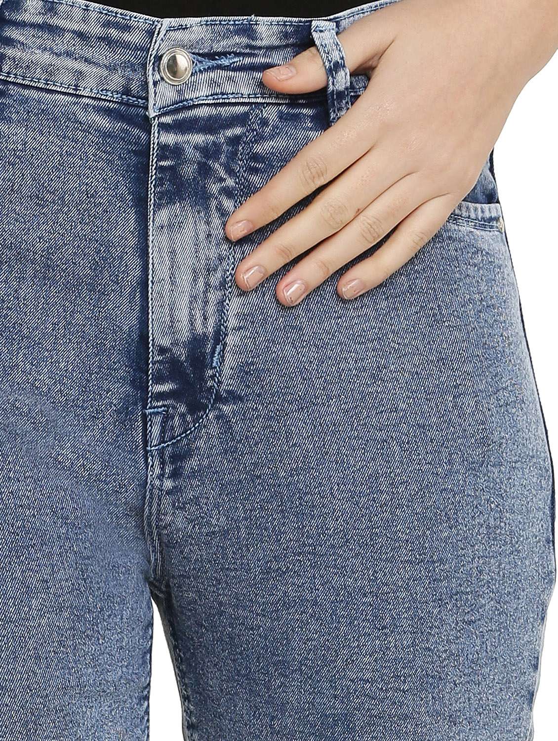 dark blue acid wash denim jeans - 20424825 -  Standard Image - 3