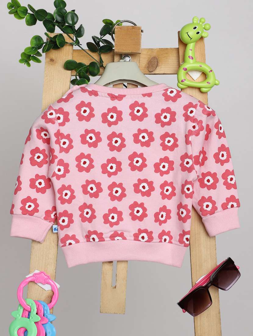 all over print round neck sweatshirt