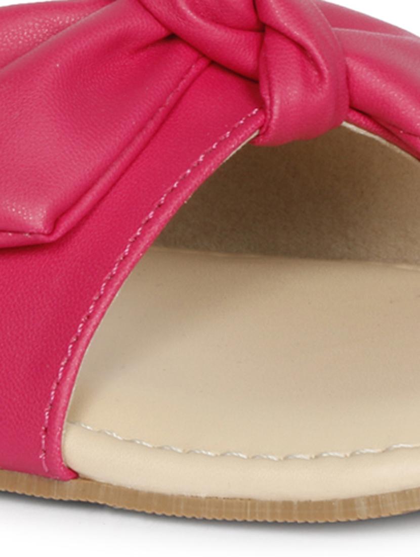 women solid pink slip on flat sandal - 20425021 - Standard Image - 3