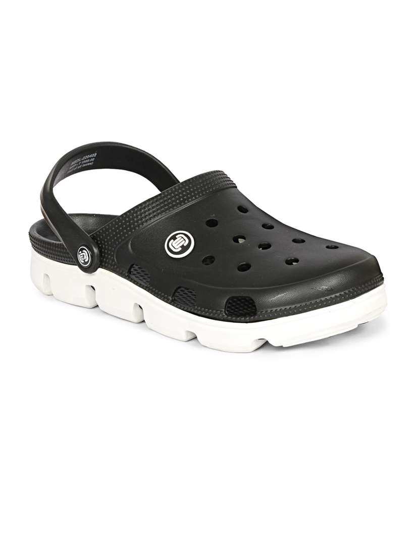 men solid black clogs - 20425085 -  Zoom Image - 0