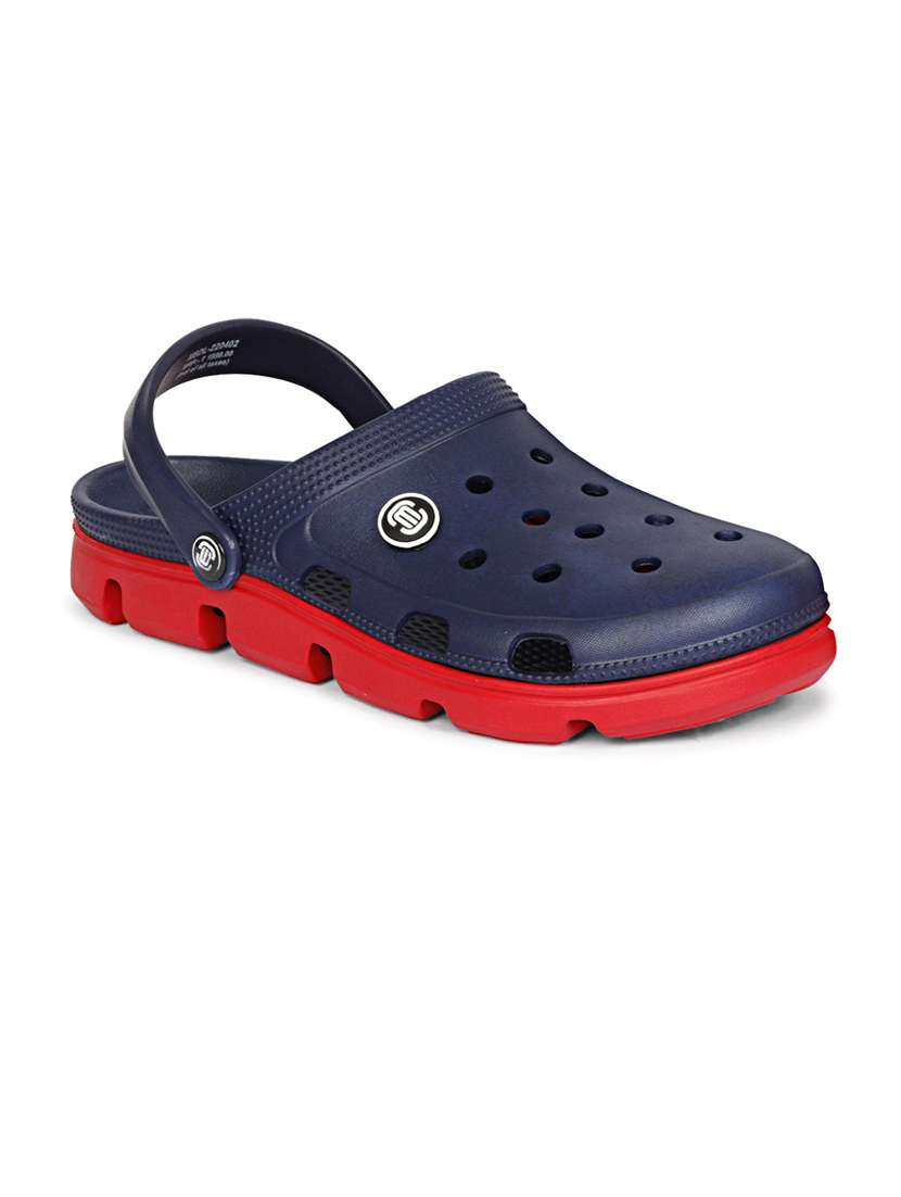men solid navy blue colored clogs - 20425087 - Zoom Image - 0