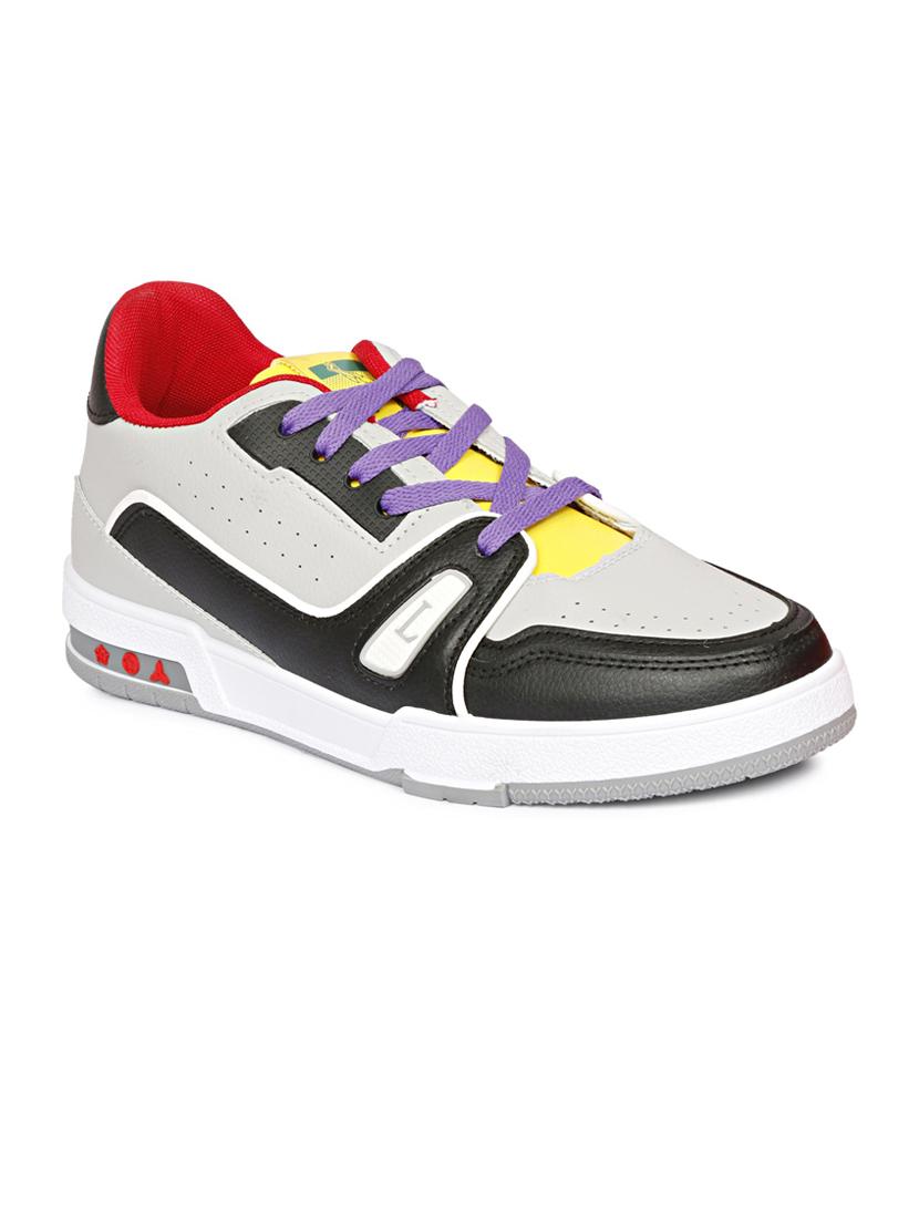men color block grey lace up sneaker - 20425119 - Zoom Image - 0