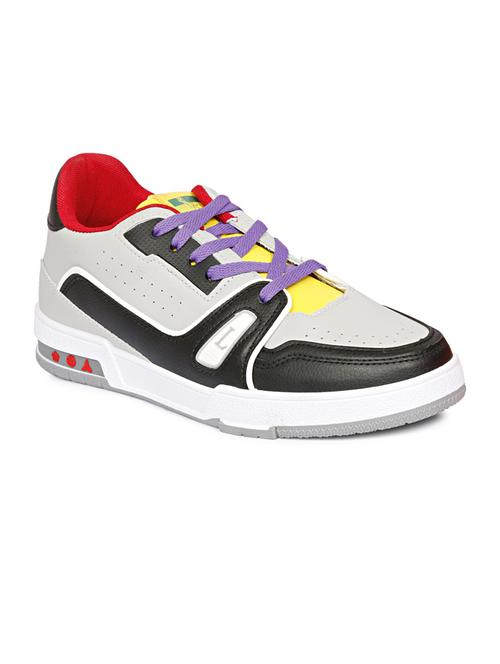 men color block grey lace up sneaker - 20425120 - Standard Image - 0