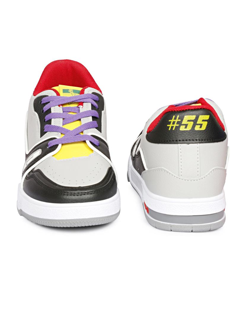 men color block grey lace up sneaker - 20425120 - Standard Image - 3