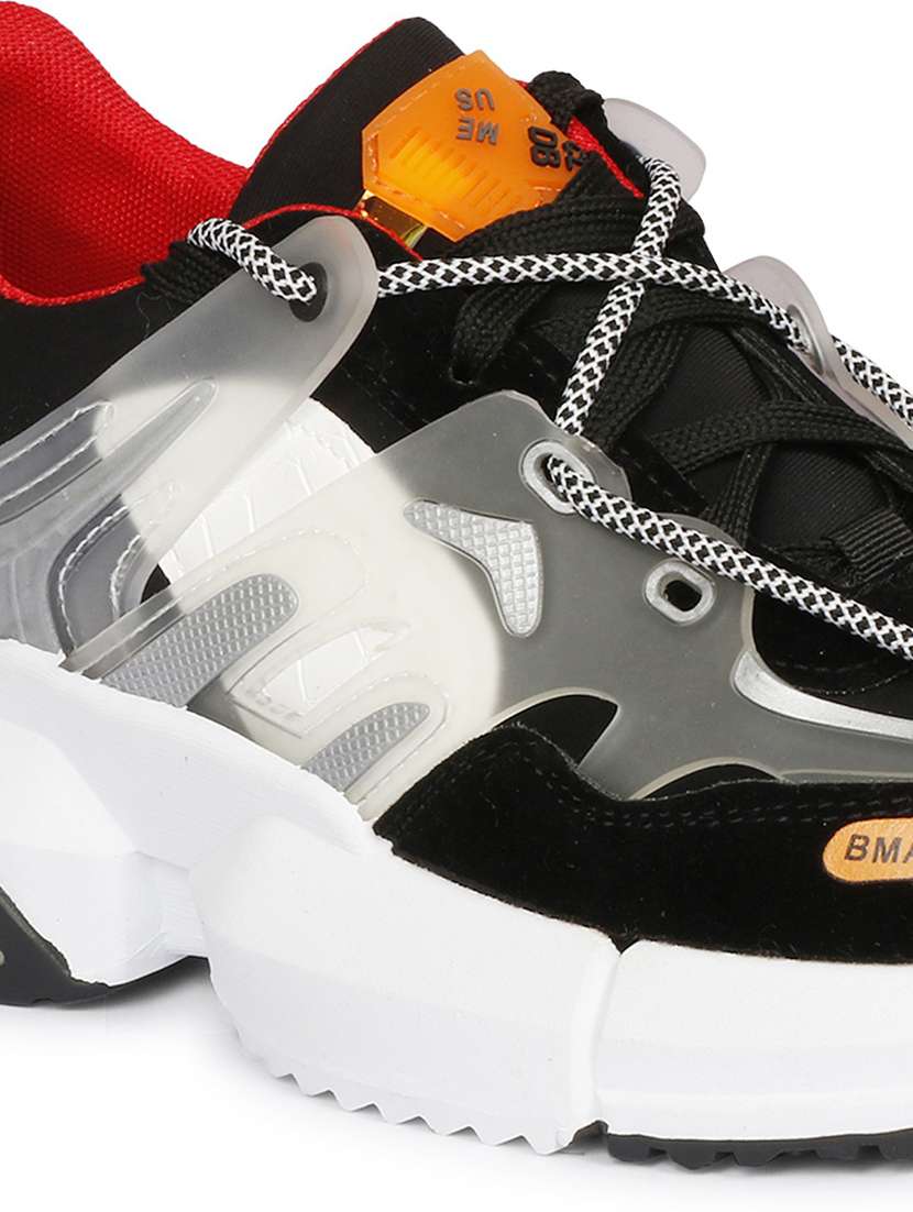 men color block black lace up sneaker - 20425125 -  Standard Image - 3