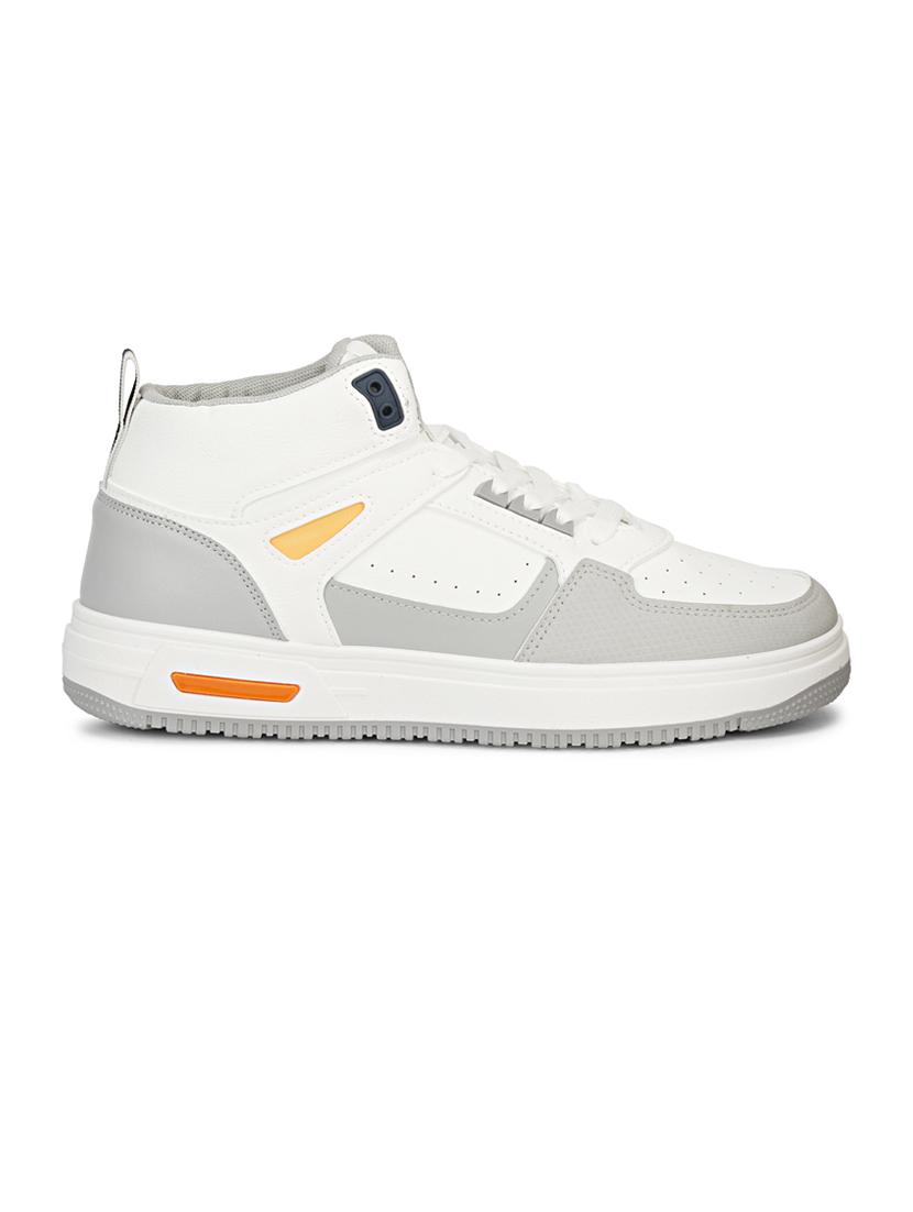 men color block white high ankle lace up sneaker - 20425249 - Standard Image - 3
