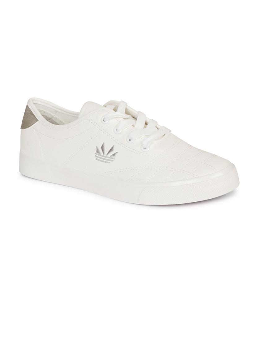 men solid white lace up sneaker - 20425297 - Zoom Image - 0