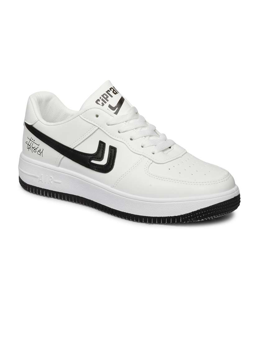 men solid white lace up sneaker - 20425340 - Zoom Image - 0