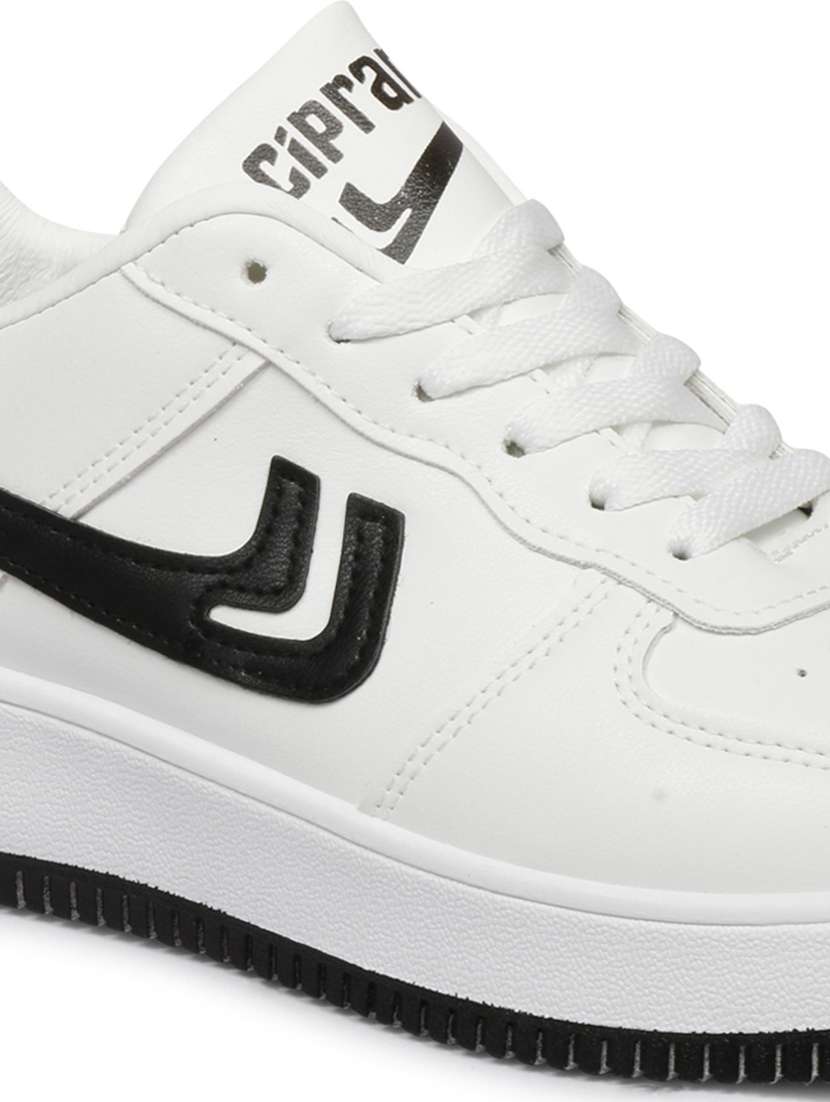 men solid white lace up sneaker - 20425340 - Standard Image - 3
