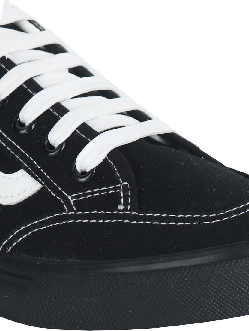 men solid black lace up sneaker - 20425399 - Standard Image - 3