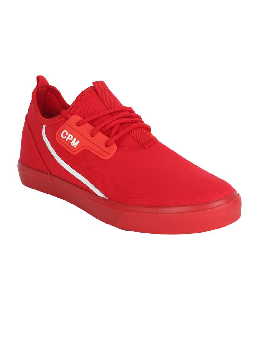 Casual Shoes Red Sneakers Online Stylish Synthetic Red Shoes For - Main Image