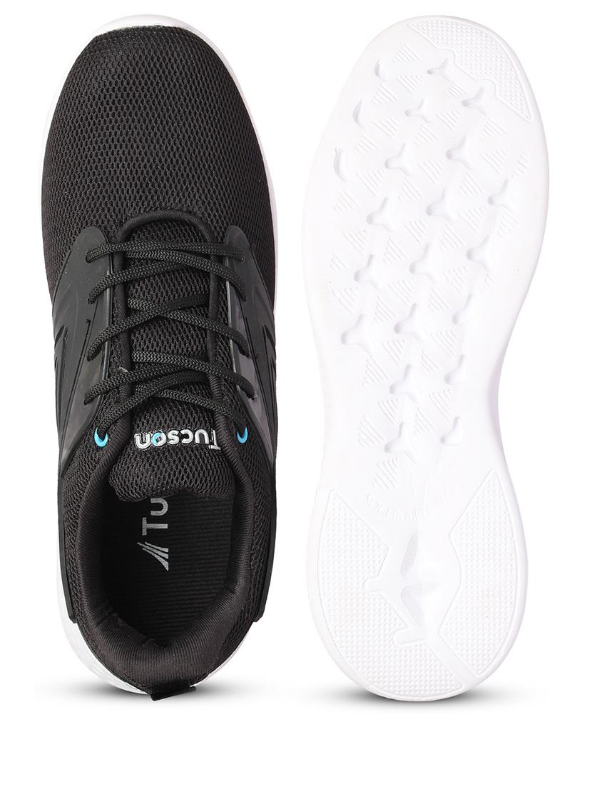 men solid black lace up sneaker - 20425430 - Standard Image - 3