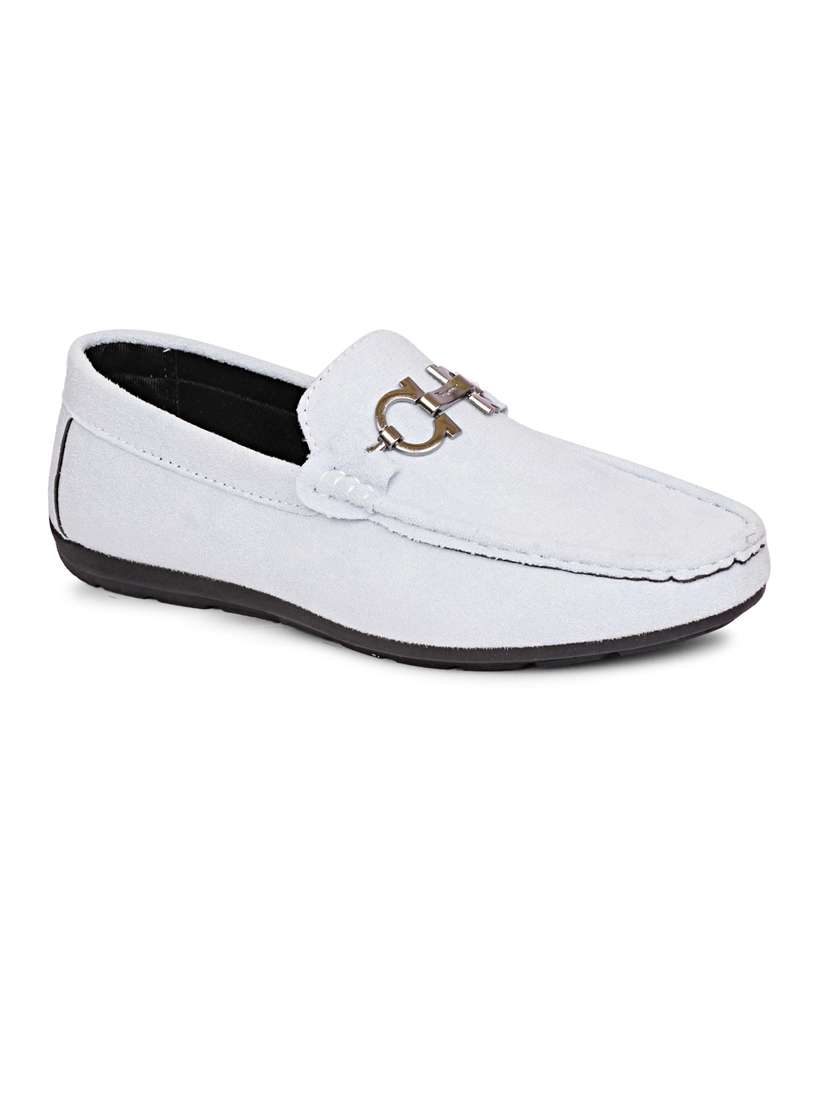 white velvet slip on loafers