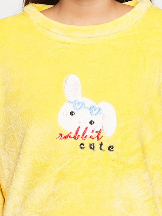 yellow quirky print pyjama nightwear set - 20425555 - Standard Image - 3