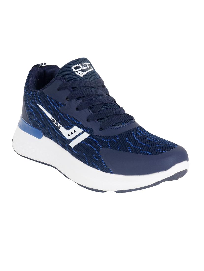men self designed navy blue lace up sport shoe - 20425570 - Zoom Image - 0