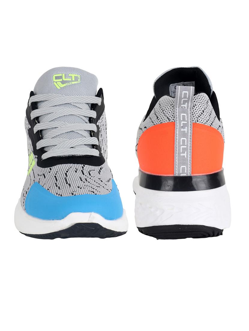 men color block grey lace up sport shoe - 20425571 - Standard Image - 3
