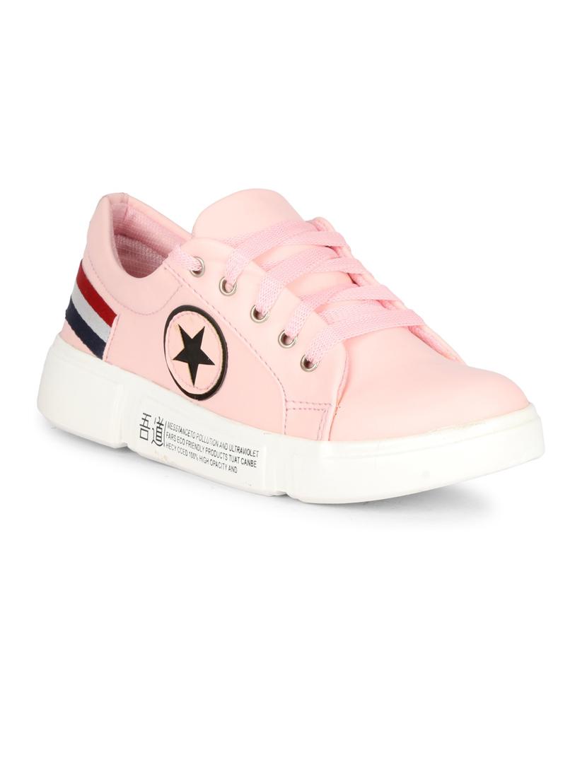 women solid pink lace-up sneaker - 20425703 - Zoom Image - 0