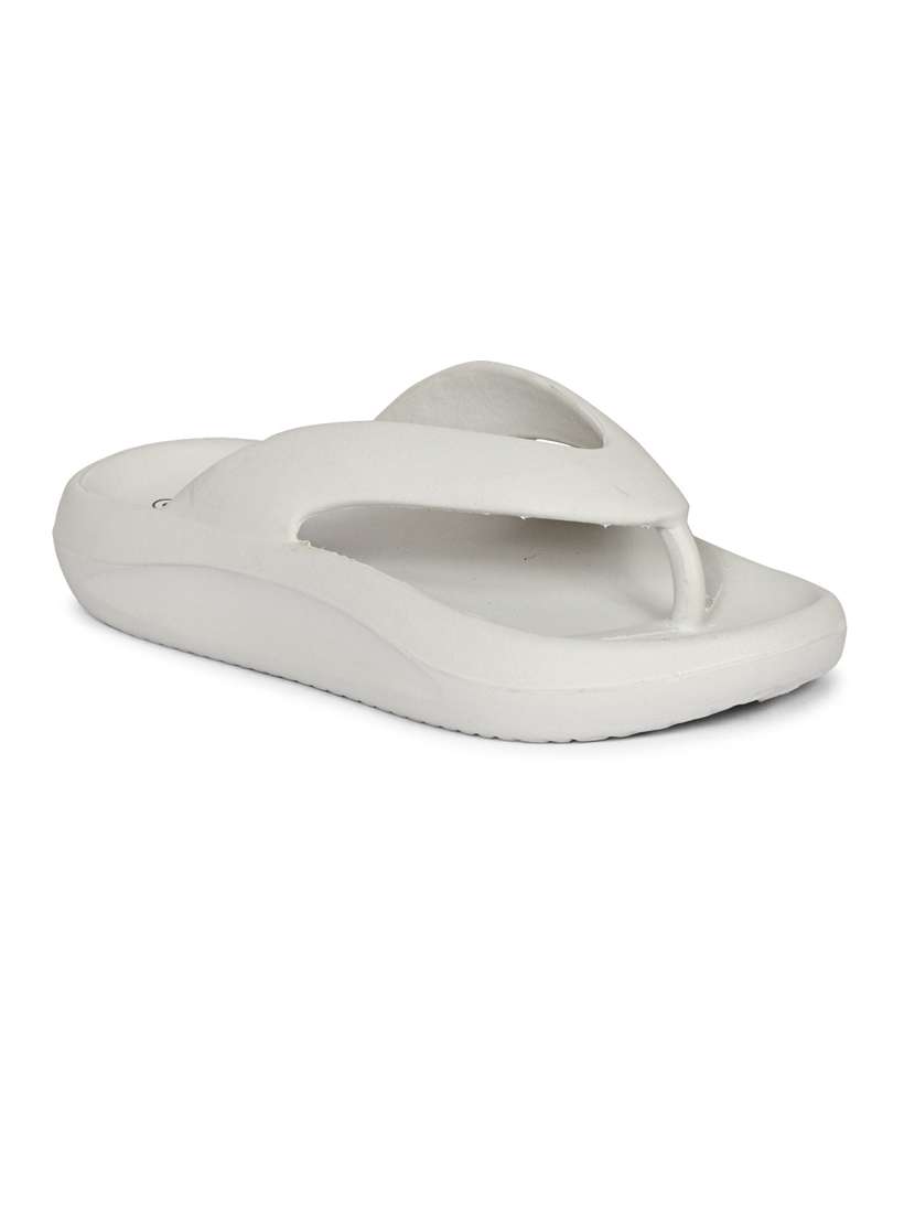 women solid white flip flops - 20425726 - Zoom Image - 0