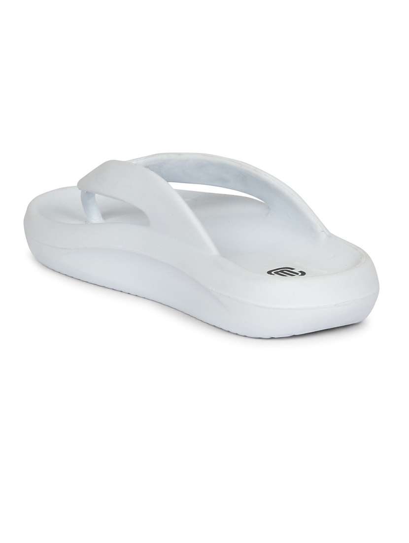 women solid white flip flop - 20425727 - Standard Image - 3