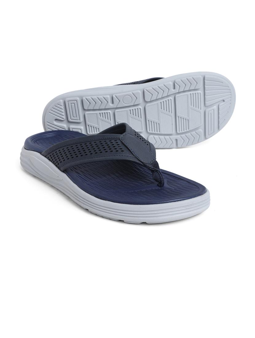 men cut work navy blue flip flop - 20425800 - Standard Image - 5