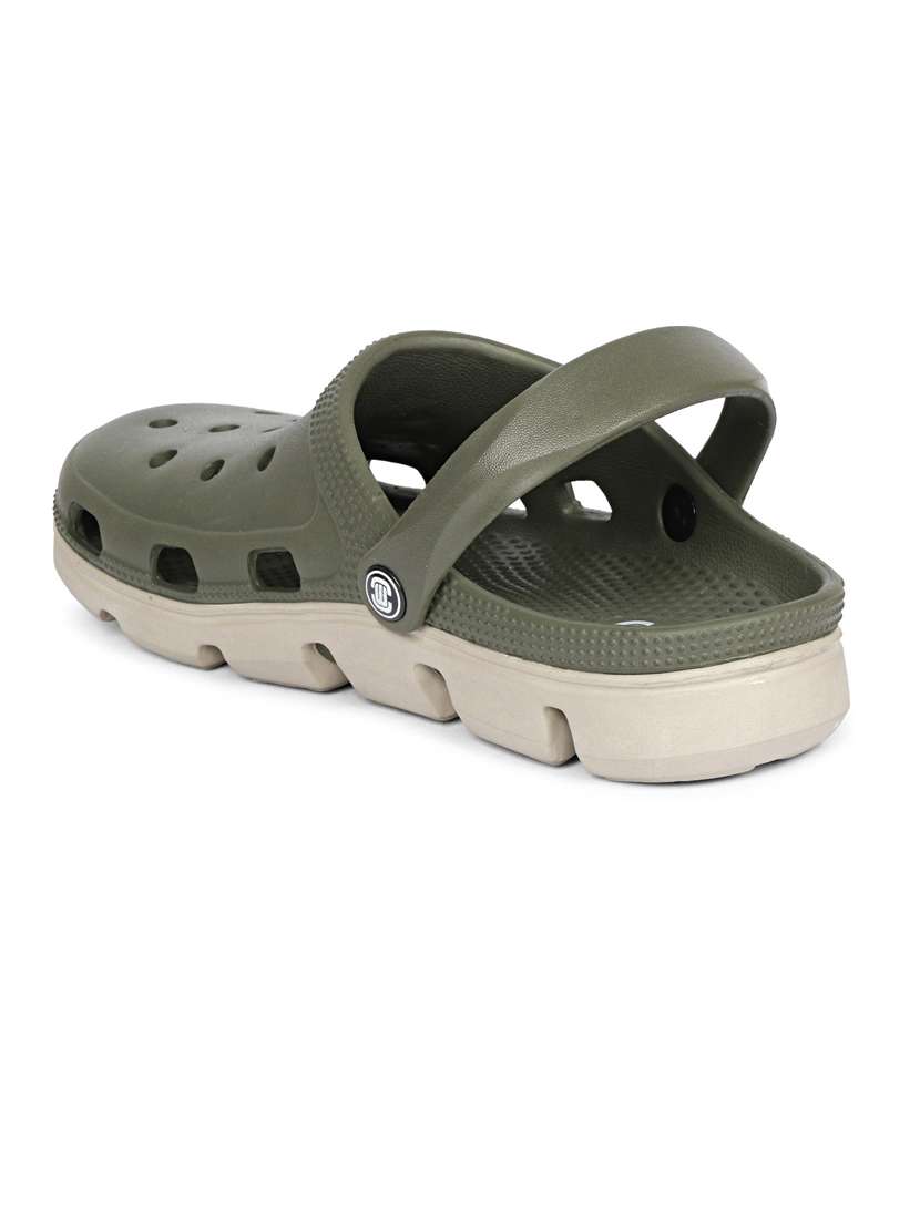 men solid olive flip flop - 20425803 - Standard Image - 3