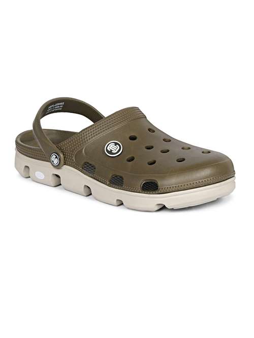 men solid olive flip flop - 20425806 - Standard Image - 0