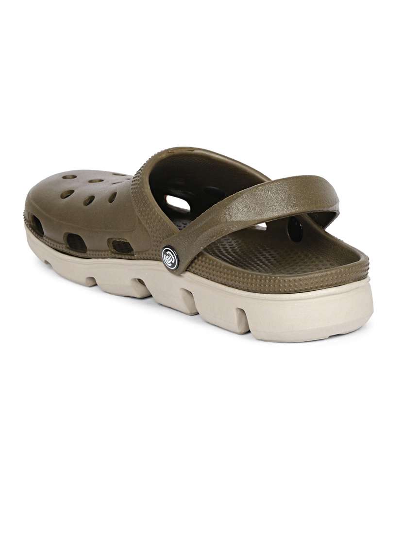 men solid olive flip flop - 20425806 - Standard Image - 3