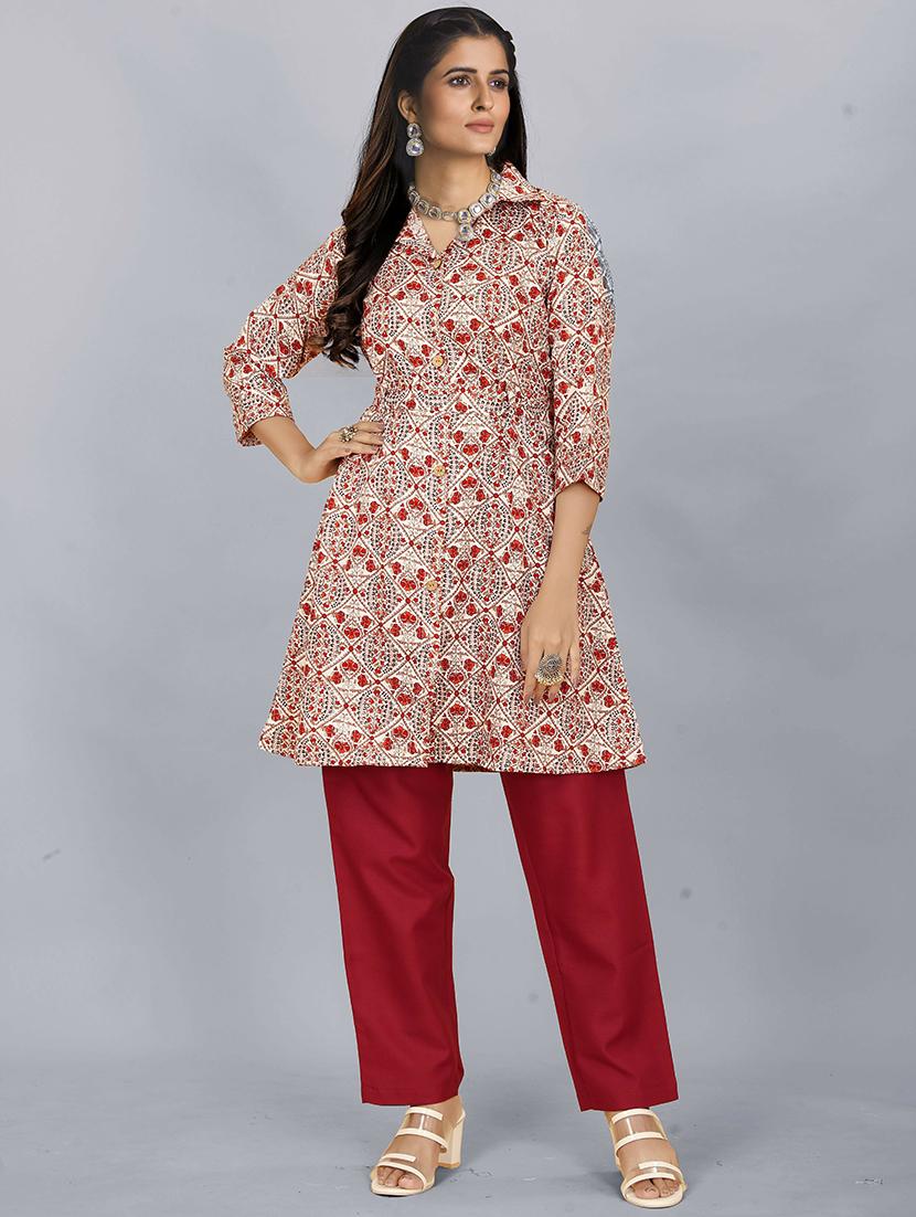 floral kurta pant set - 20426591 - Zoom Image - 0