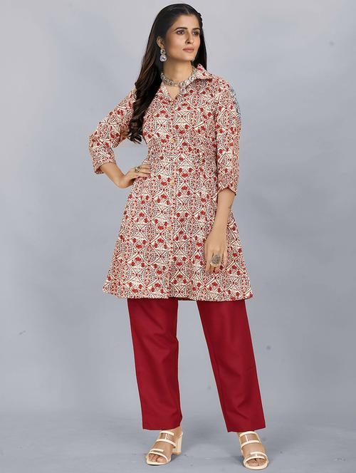 floral kurta pant set - 20426596 -  Standard Image - 0