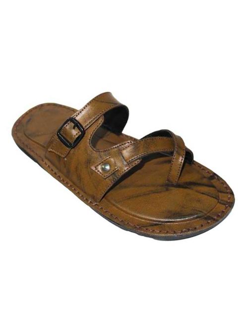 men solid brown flip flop - 20426918 - Standard Image - 0