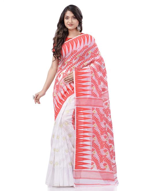 women's self design white colored saree with blouse - 20427210 - Standard Image - 0