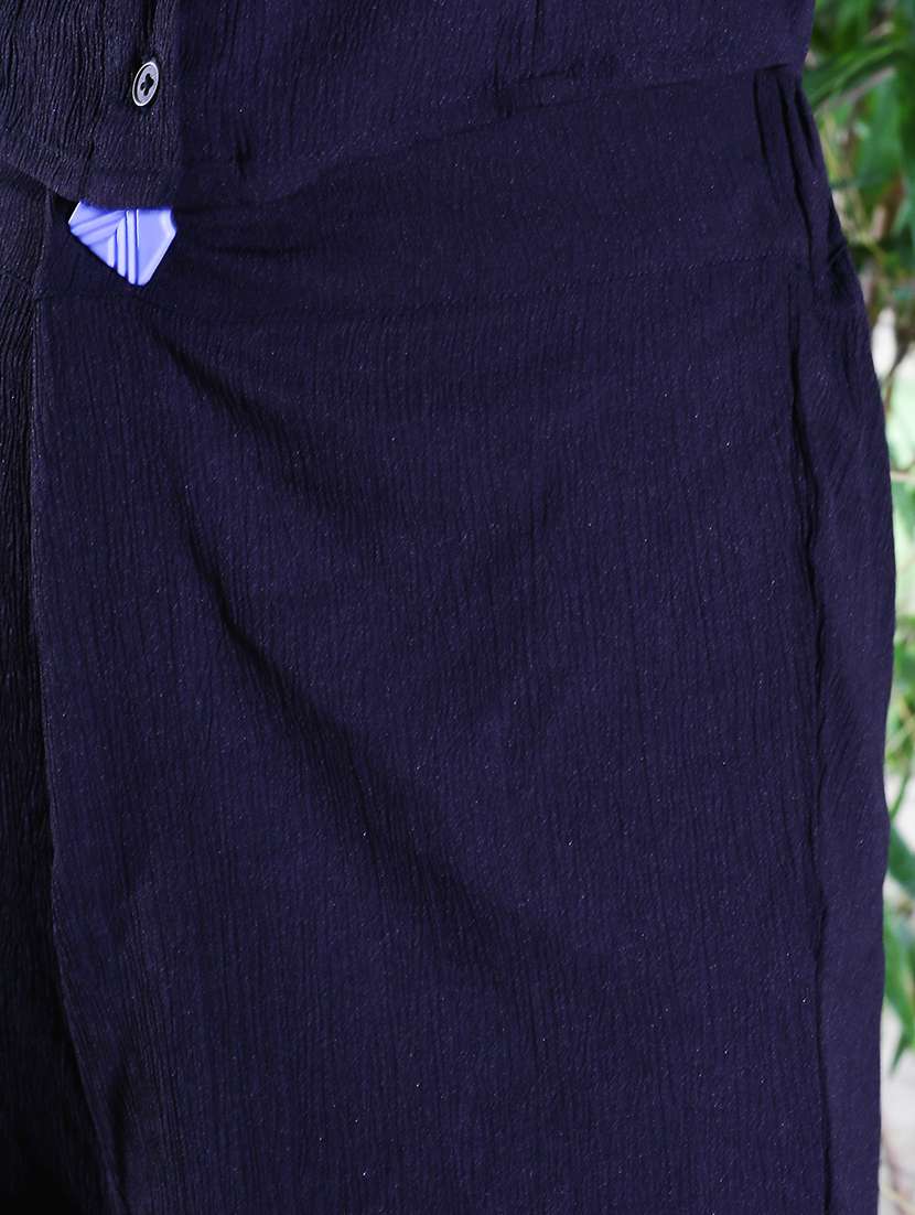 navy blue shirt and trouser co-ord - 20427318 -  Standard Image - 5