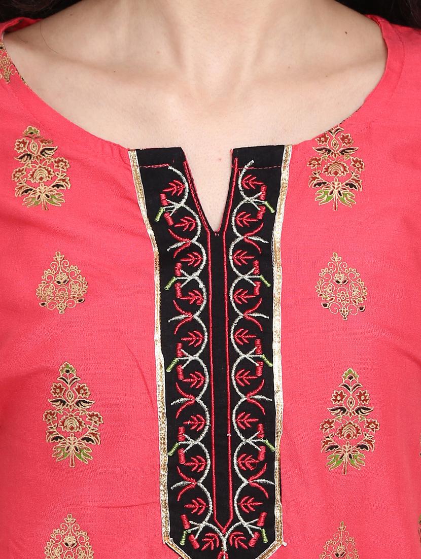 foil print kurta pant set - 20427486 - Standard Image - 5